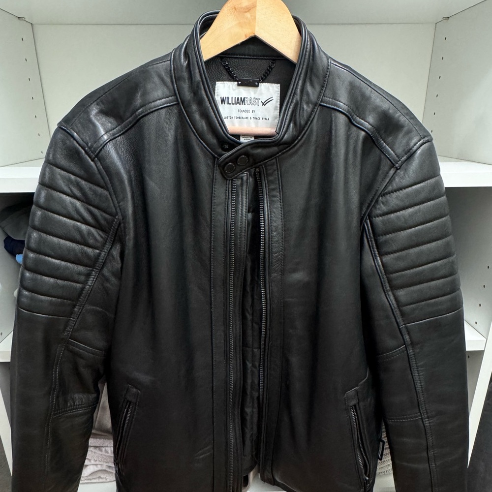 William Rast Dark Leather Jacket - almost NEW - worn once